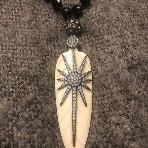 Hand Knotted Bead and Crystal Necklace